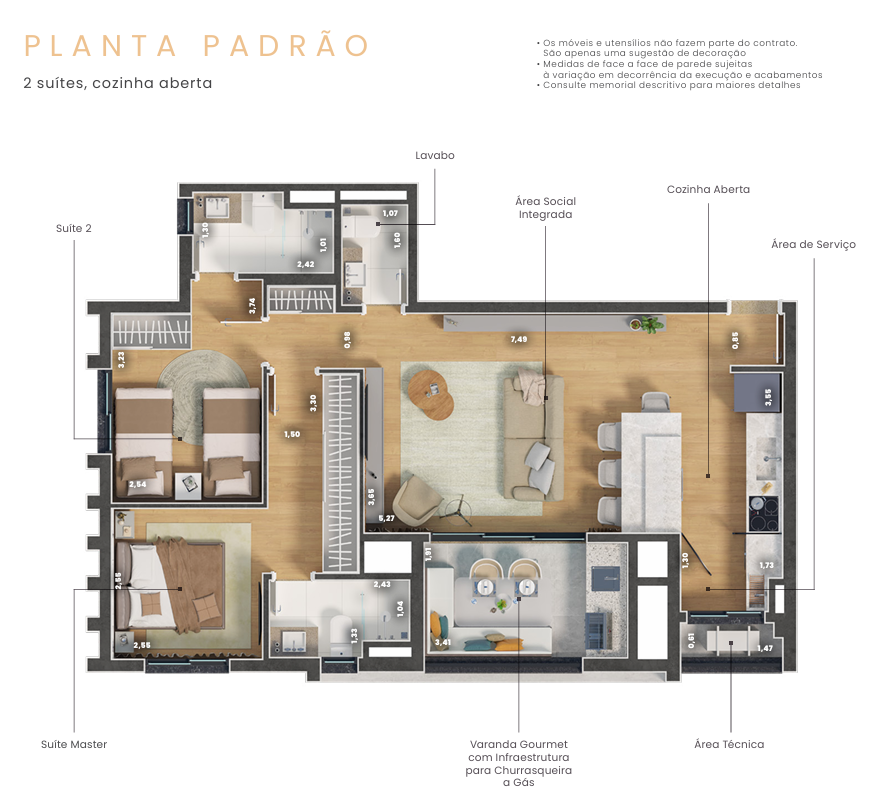 Planta 77m²